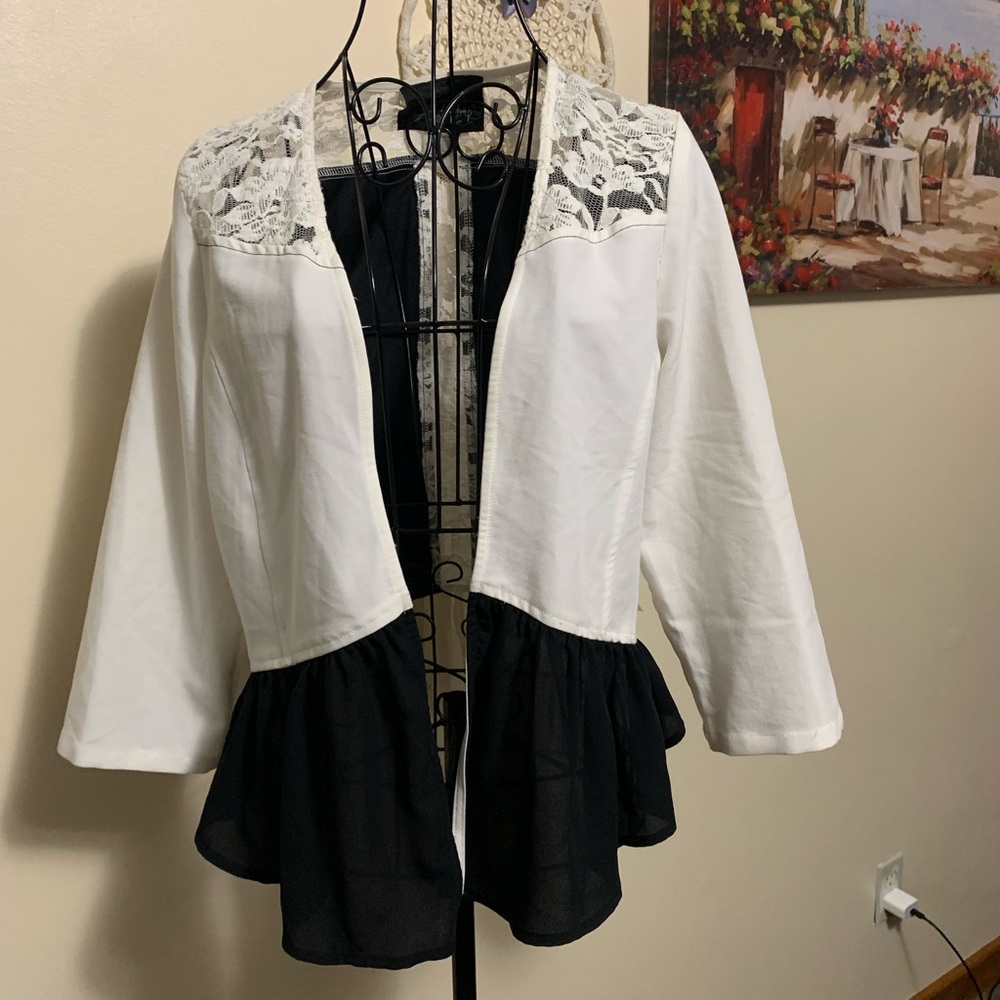 Daytrip Black and White Lace Jacket